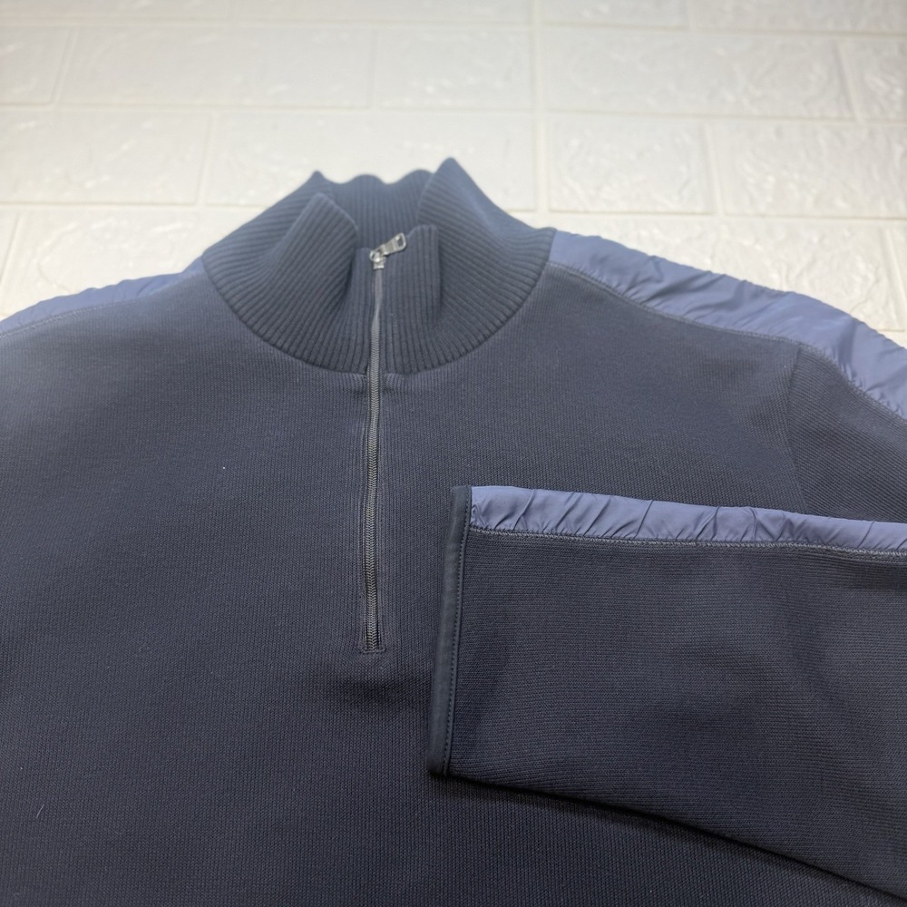 Hugo Boss Men's 1/4 Zip Pullover Sweater Jacket  Gray, Regular Fit, Size Xl